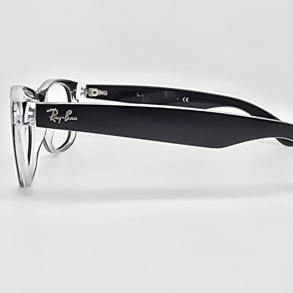 Ray-Ban RB2132 6052 Wayfarer Color Mix Matte Black on Transparent Sunglass Frame - Picture 3 of 12